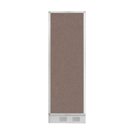 Versare Hush Panel Configurable Cubicle Partition 2' x 6' Latte Fabric w/ Cable Channel 1856213